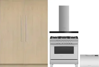 5 Piece Package Includes Refrigerator, Freezer, Range, Hood And Dishwasher